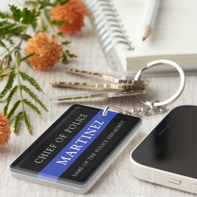 Porte-clefs Appréciation de l'agent de police de la ligne bleu (Devant droit)