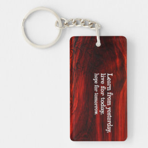 Porte-clefs "Apprendre, vivre, espérer" Citation inspirante