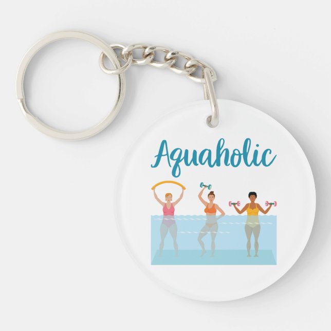 Porte-clefs Aquaholic Water Aaérobic Femmes (Devant)