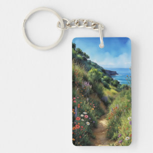 Porte-clefs Aquarelle Big Sur California