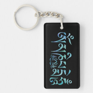 Porte-clefs Aquarelle bleu mantra