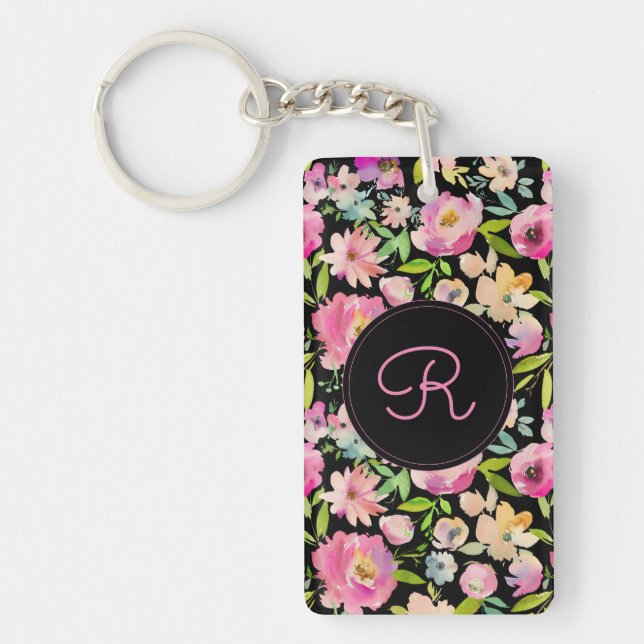 Porte-clefs Aquarelle Boho Pastel (Devant)