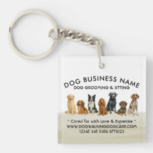 Porte-clefs Aquarelle Chien se reproduit Chiot