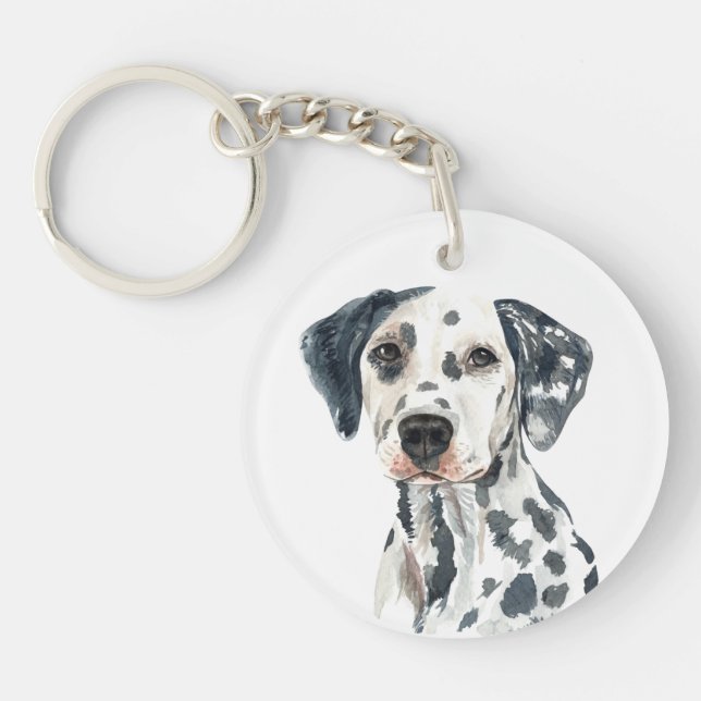 Porte-clefs Aquarelle Dalmatienne (Devant)