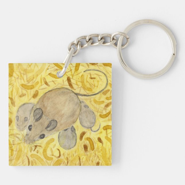 Porte-clefs Aquarelle de la souris (Dos)