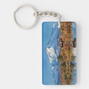 Porte-clefs Aquarelle de l'Alaska du parc national de Denali
