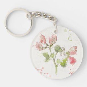 Porte-clefs Aquarelle de pois doux