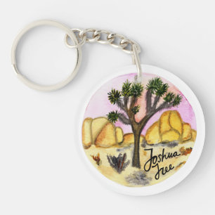 Porte-clefs Aquarelle du parc national Joshua Tree