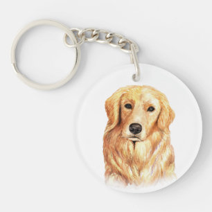 Porte-clefs Aquarelle Golden Retriever