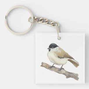 Porte-clefs Aquarelle Marsh Tit