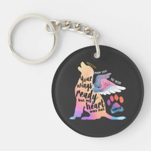 Porte-clefs Aquarelle Mémorial chien de chien Aquarelle mignon