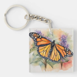 Porte-clefs Aquarelle Monarch Papillon Imprimer