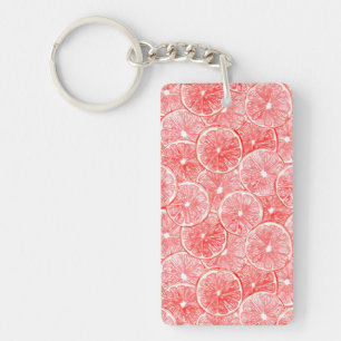 Porte-clefs Aquarelle pamplemousse motif