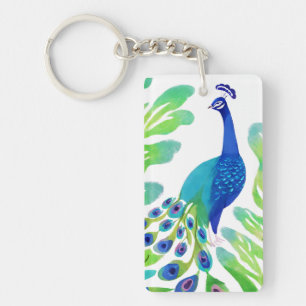 Porte-clefs Aquarelle Peacock