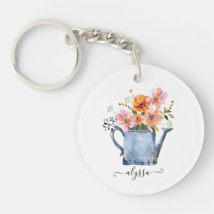 Porte-clefs Aquarelle peinte à la main Floral