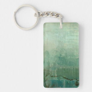 Porte-clefs Aquarelle verte contemporaine