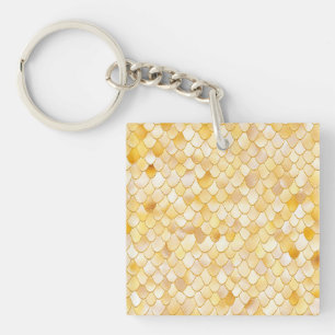 Porte-clefs Aquarelle Wonky Gold Parties scintillant métal sir