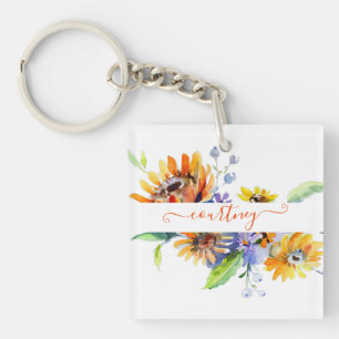 Porte-clefs Aquarelles personnalisées