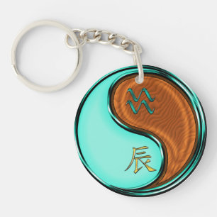 Porte-clefs Aquarius & Dragon de Bois