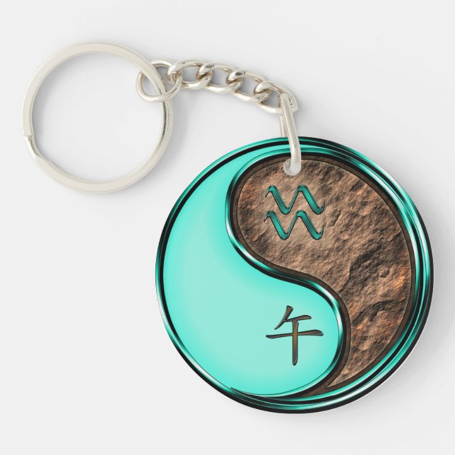 Porte-clefs Aquarius & Earth Horse (Devant)