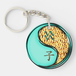 Porte-clefs Aquarius et rat de feu