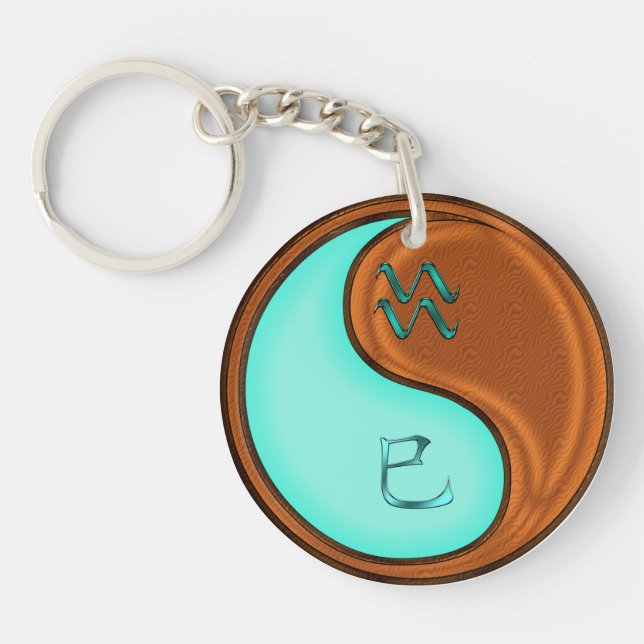 Porte-clefs Aquarius et Serpent à bois (Devant)
