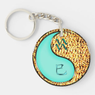 Porte-clefs Aquarius et serpent à feu