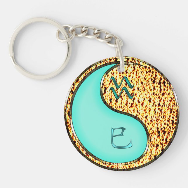 Porte-clefs Aquarius et serpent à feu (Devant)
