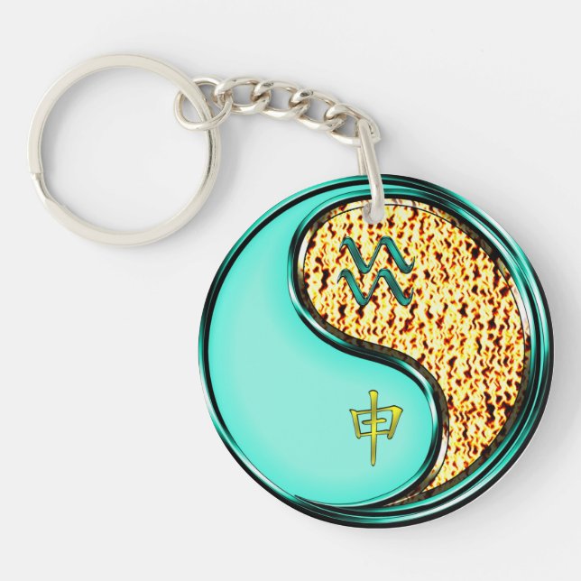 Porte-clefs Aquarius et singe du feu (Devant)