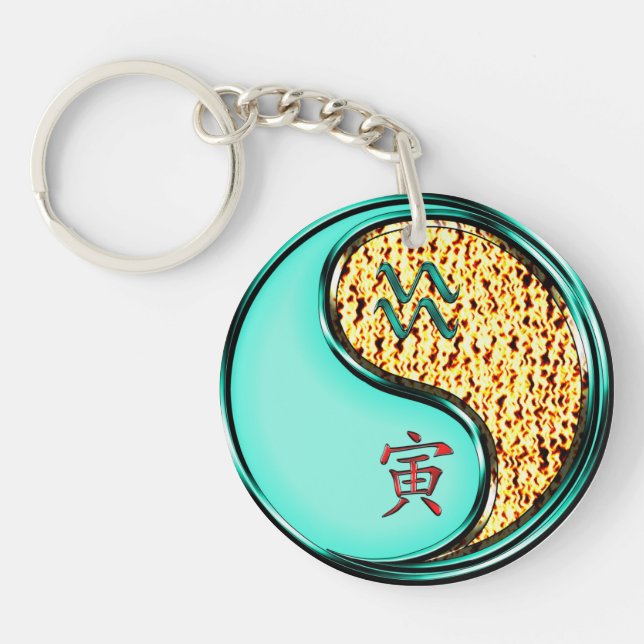 Porte-clefs Aquarius et Tigre de Feu (Devant)