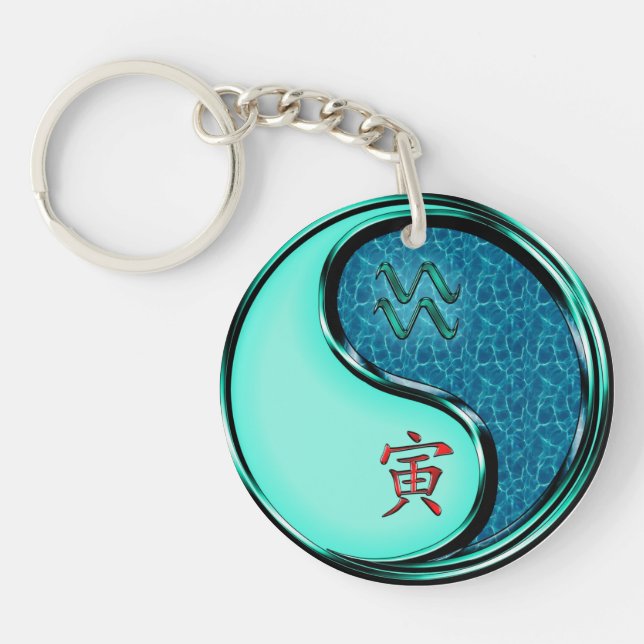 Porte-clefs Aquarius et Tigres d'eau (Devant)