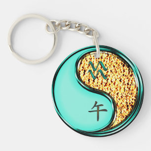 Porte-clefs Aquarius & Fire Horse