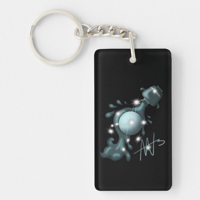 Porte-clefs Aquarius Uranus Zodiac cosmique (Devant)