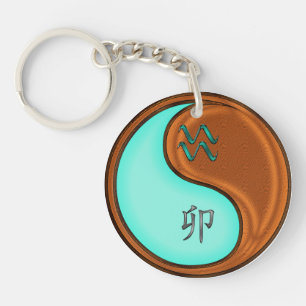 Porte-clefs Aquarius & Wood Rabbit
