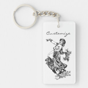 Porte-clefs Arabian Belly Dancer Art Vintage Thunder_Cove