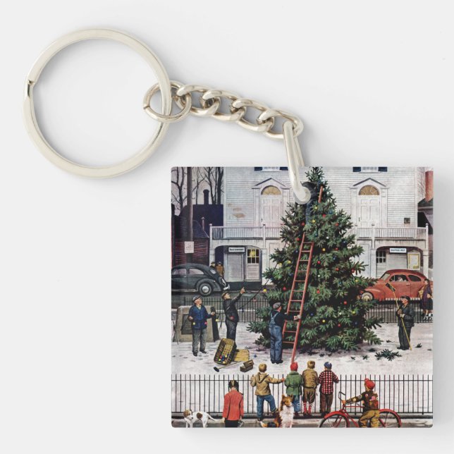 Porte-clefs Arbre dans la place (Devant)
