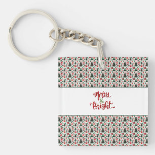 Porte-clefs Arbre de Noël, cadeaux, sucre de canne