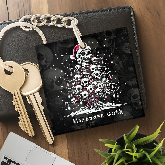 Porte-clefs Arbre de Noël Crâne Pantalon de Pyjama Squelette C (Créateur téléchargé)