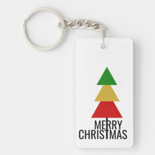 PORTE-CLEFS ARBRE DE NOËL MODERNE MERRY XMAS CADEAU DE TEXTE P