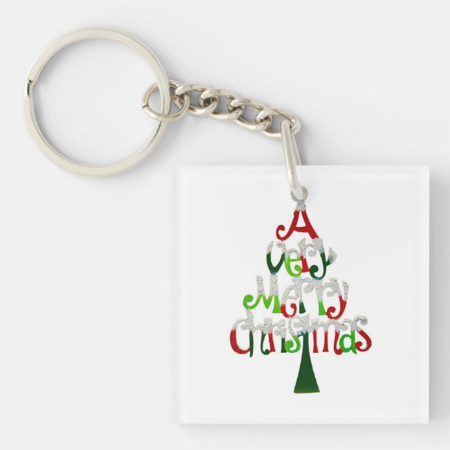 Porte-clefs Arbre de Noël pendentif du Nouvel An (Devant)