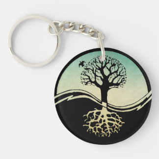 Porte-clefs Arbre de vie Yin Yang