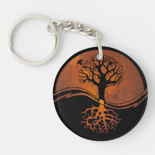 Porte-clefs Arbre de vie Yin Yang