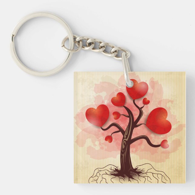 Porte-clefs Arbre des coeurs (Devant)