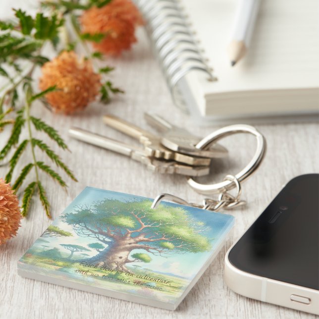 Porte-clefs Arbre du baobab et devis (Devant Droit)