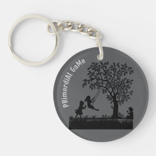 Porte-clefs Arbre silencieux d'art ombre noire inspirant en ac