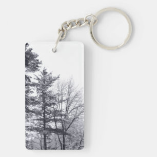 Porte-clefs Arbres couverts de neige : Verticaux