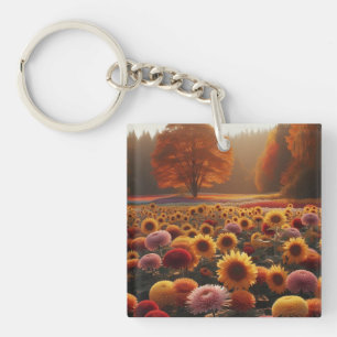 Porte-clefs Arbres d'automne/terrain avec maman