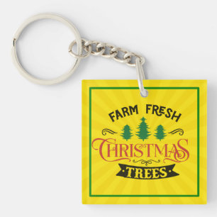 Porte-clefs Arbres de Noël frais de ferme Design-54394
