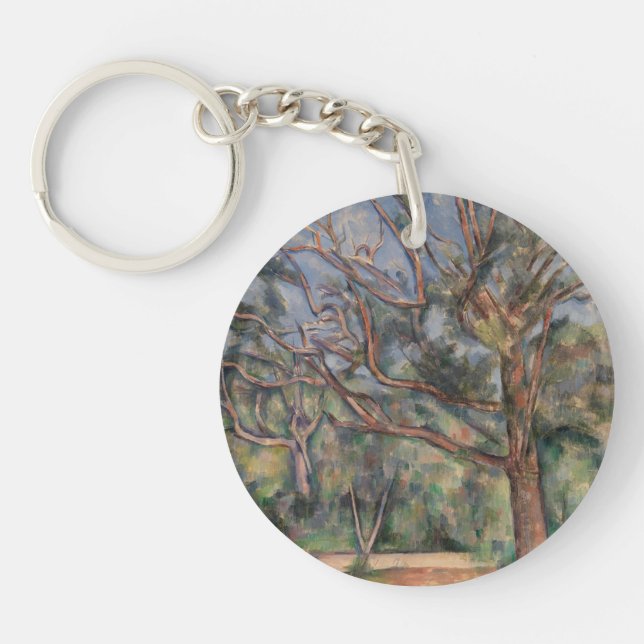 Porte-clefs Arbres et Route, Paysage Post-Impressionniste (Devant)