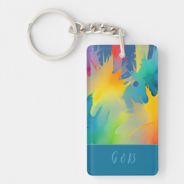 Porte-clefs arc-en-ciel lgbtq (Devant)
